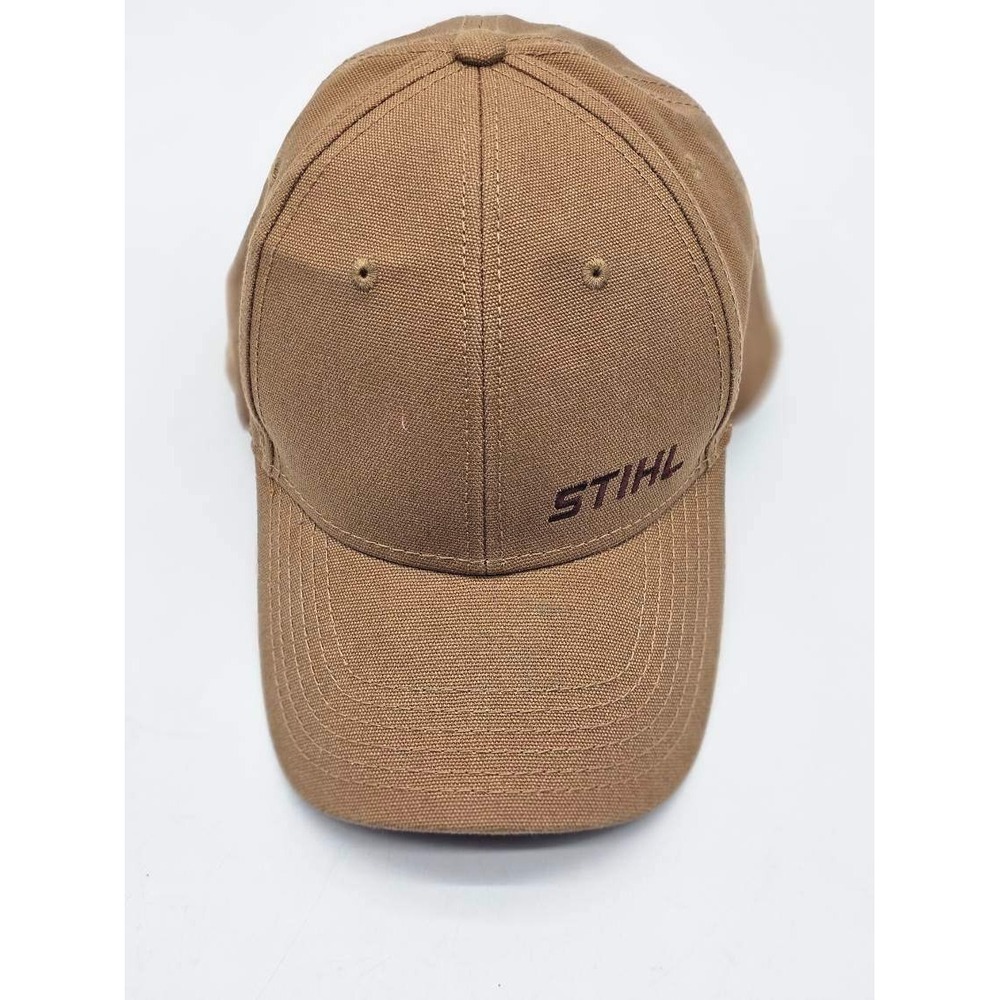 STIHL Hat Men One Size Brown Embroidered Canvas Logo Adjustable Cap - Picture 8 of 8
